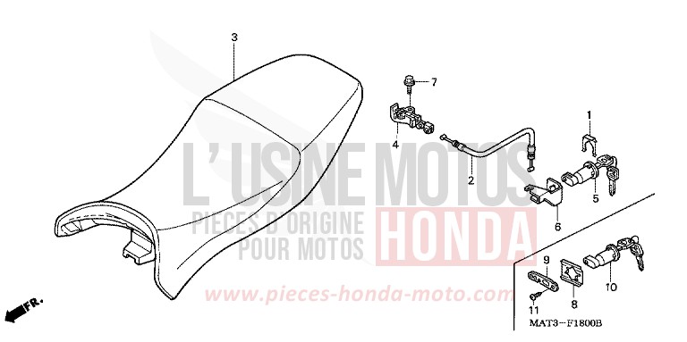 SEAT for Super Blackbird CANDY MUTHOS MAGENTA (R228) from 1997